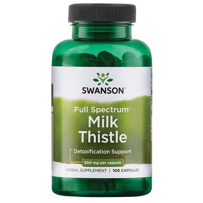 Swanson Milk Thistle-Herbal Liver Support Supplement-Natural Formula Helping to Maintain Overall Health &amp; Wellbeing-100 Capsules, 500mg Each