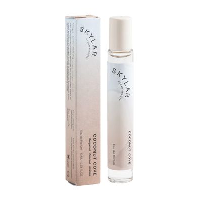 Skylar Coconut Cove Eau de Parfum - Hypoallergenic &amp; Clean Perfume for Women &amp; Men, Vegan &amp; Safe for Sensitive Skin-Fruity Fresh Perfume with Notes of Bergamot, Coconut &amp; Ambrox - 10mL 0.33 Fl oz
