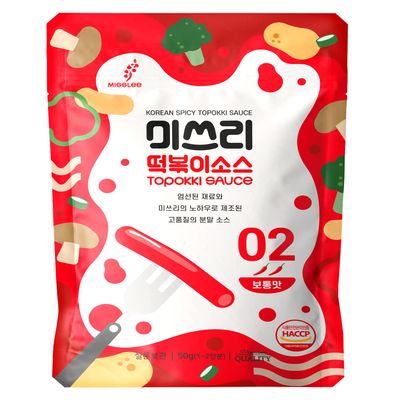 MISSLEE Tteokbokki Sauce Mix 1 Pack, 2 Servings, Level 2 Original, Authentic Korean Sauce for Rice Cakes, Stir-Fries &amp; More with Perfectly Balanced Heat and Flavor