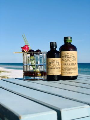 El Guapo Bitters Creole Orgeat Syrup Made with Pecans Instead of Almonds and Pure Luisianna Cane Sugar - Perfect Addition to Milk Punch or Eggnog - Excellent Almond Syrup Substitute 8.5 oz