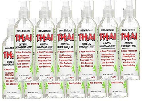 Thai Deodorant Stone Crystal Mist Natural Deodorant Spray 8 oz. Bundle Pack Of 12