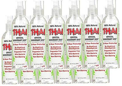 Thai Deodorant Stone Crystal Mist Natural Deodorant Spray 8 oz. Bundle Pack Of 12