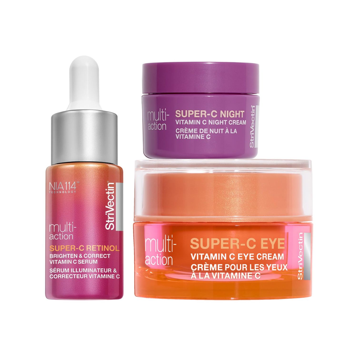 StriVectin Super-C Multi-Action Trio Kit, Brighten and Rejuvenate, Vitamin C Super Charged Holiday Set