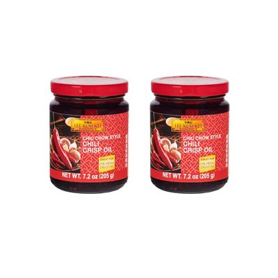 Lee Kum Kee Chiu Chow Chili Crisp Oil 7.2 oz - 2 Pack Spicy and Savory Chili Crisp Oil for Authentic Asian Cuisine, Perfect for Dips, Drizzling, Noodles, Wontons &amp; Dumplings, &amp; Stir-Frying