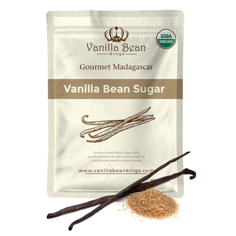 Pure Vanilla Bean Sugar - Made with Real Madagascar Pods &amp; Pure Cane Sugar - For Cooking, Baking, &amp; Additional Flavoring - A Sweet Substitute for Extract, Paste &amp; Beans - 12 Oz