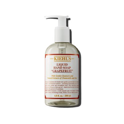 Kiehl&#39;s Grapefruit Liquid Hand Soap, Scented Hand Wash to Soothe &amp; Condition Skin, Non-drying, with Coconut-derived Cleansers, Vitamin E &amp; Botanical Extracts, All Skin Types, Grapefruit - 6.8 fl oz