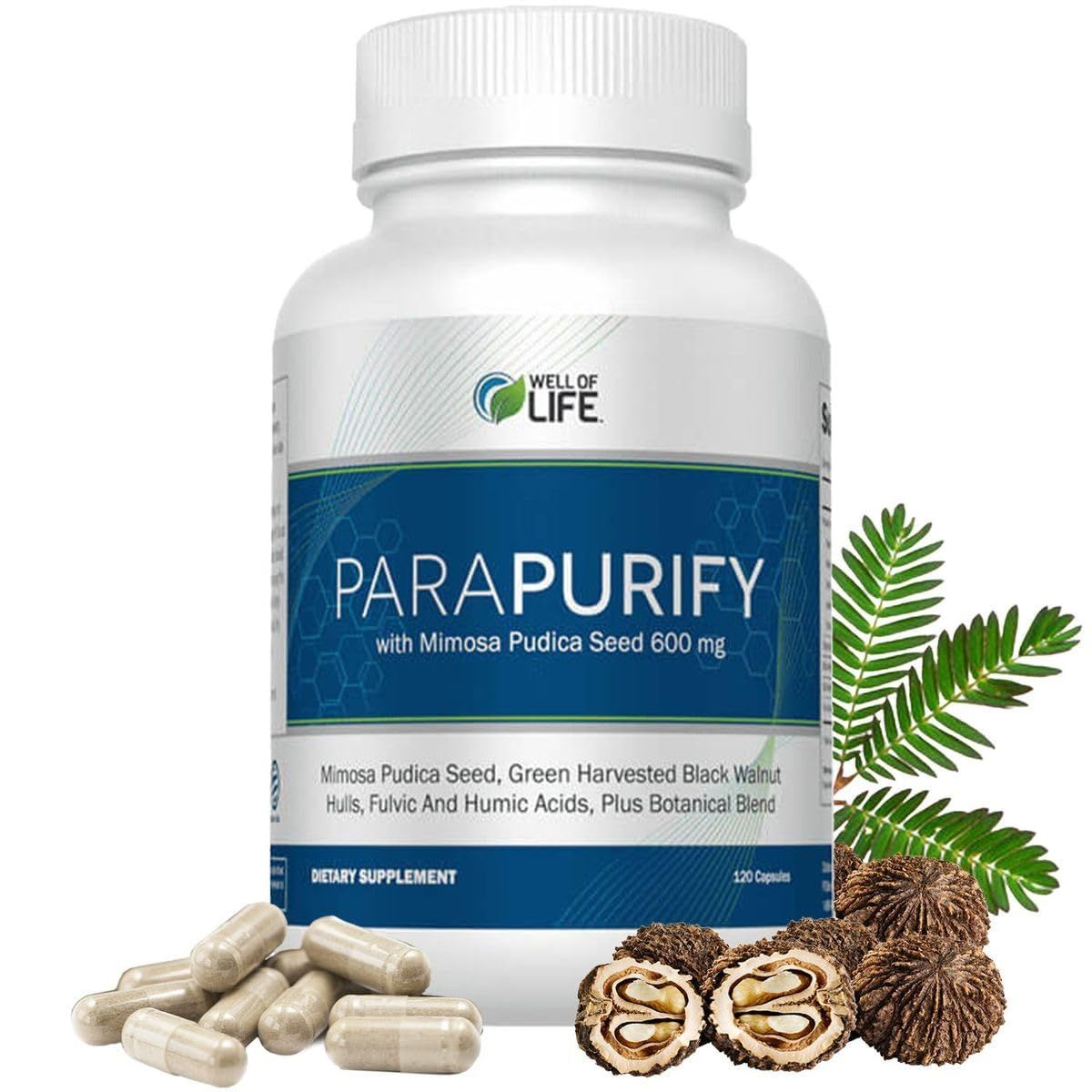 ParaPurify-120 Capsules: Digestive Health Support Supplement Includes Mimosa Pudica Black Walnut Supreme Nutrition- Organic Formula, Non-GMO All-Natural Herbal Blend for Optimal Gut Health