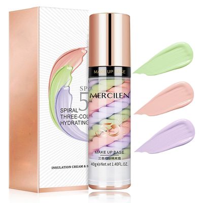 One Step Color Corrector, Primer Face Makeup Base, 3 In 1 Isolation Cream, Makeup Primer Skin Tone Correcting and Brightening Primer, Oil Control Moisturizing Face Skin Corrector