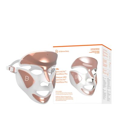 Dr. Dennis Gross DRx SpectraLite FaceWare Pro - LED Face Mask for Anti-Aging, Acne Treatment, and Skin Rejuvenation with Dual Red &amp; Blue Light Therapy