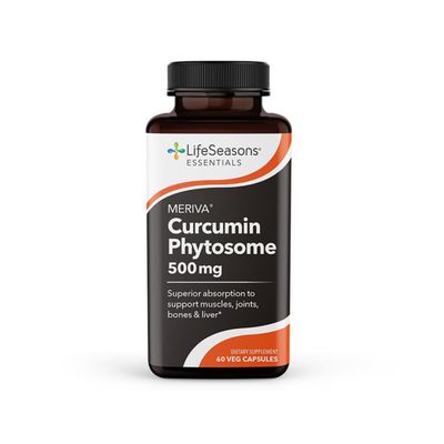 LifeSeasons Essentials Meriva Turmeric - Curcumin Phytosome Supplement - Supports Muscles Joints Bones &amp; Liver - Enhance Circulation &amp; Heart Health - Eases Body Stiffness &amp; Aches - 60 Capsules