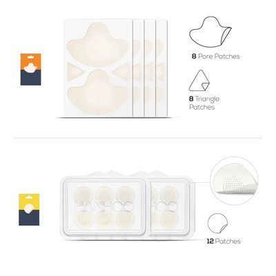 Hanhoo Dark Spot Brightening Patch and T-Zone Pore Patch Bundle, 28 Total Patches, with Niacinamide and Hyaluronic Acid, Hydrocolloid Patches for Clogged Pores, Microneedle Patches for Dark Spots