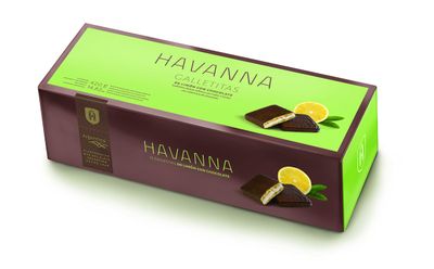 Havanna Chocolate Covered Lemon Cookies - Real Lemon Cream Filled Cookies Coated in Semi-Sweet Chocolate - Authentic Argentinian Treats for Snacking and Gifting, Box of 12