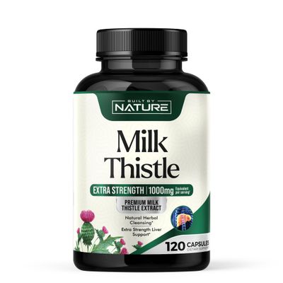 Milk Thistle 1000mg - Liver Detox Supplement with Silymarin Extract &amp; Dandelion Root - Gentle Herbal Liver Cleanse for Men &amp; Women - Liver Health Support - Non-GMO - 120 Veggie Capsules