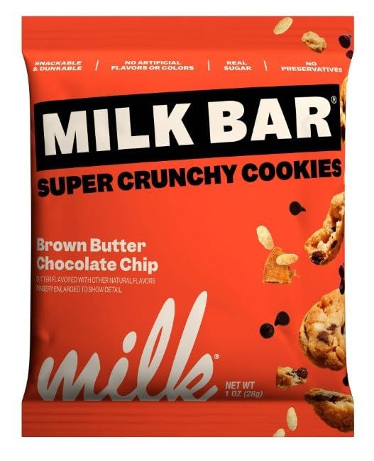 Milk Bar Super Crunchie Cookies, Brown Chocolate Chip, Peanut-Free, 12 Packs