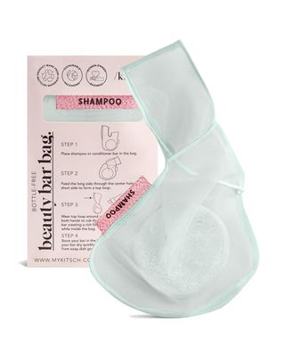 Kitsch Bar Soap Saver Bag - Soap Dish and Soap Holder for Shampoo Bar, Conditioner &amp; Body Wash - Recycled Mesh Beauty Bar Soap Pouch, Eco-Friendly, Patented Bag - Mint