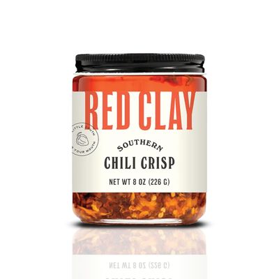 Red Clay Chili Crisp - Crunchy Garlic Chili Oil Spicy Chili Crisp Gluten Free Chili Crisp 8oz Paleo Friendly Crisp Shallot Chili Crisp Crunchy Chili Oil Fresno Chili Flakes