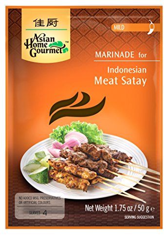 Asian Home Gourmet Indonesian Satay Mild, 1.75-Ounce Packages Pack of 3