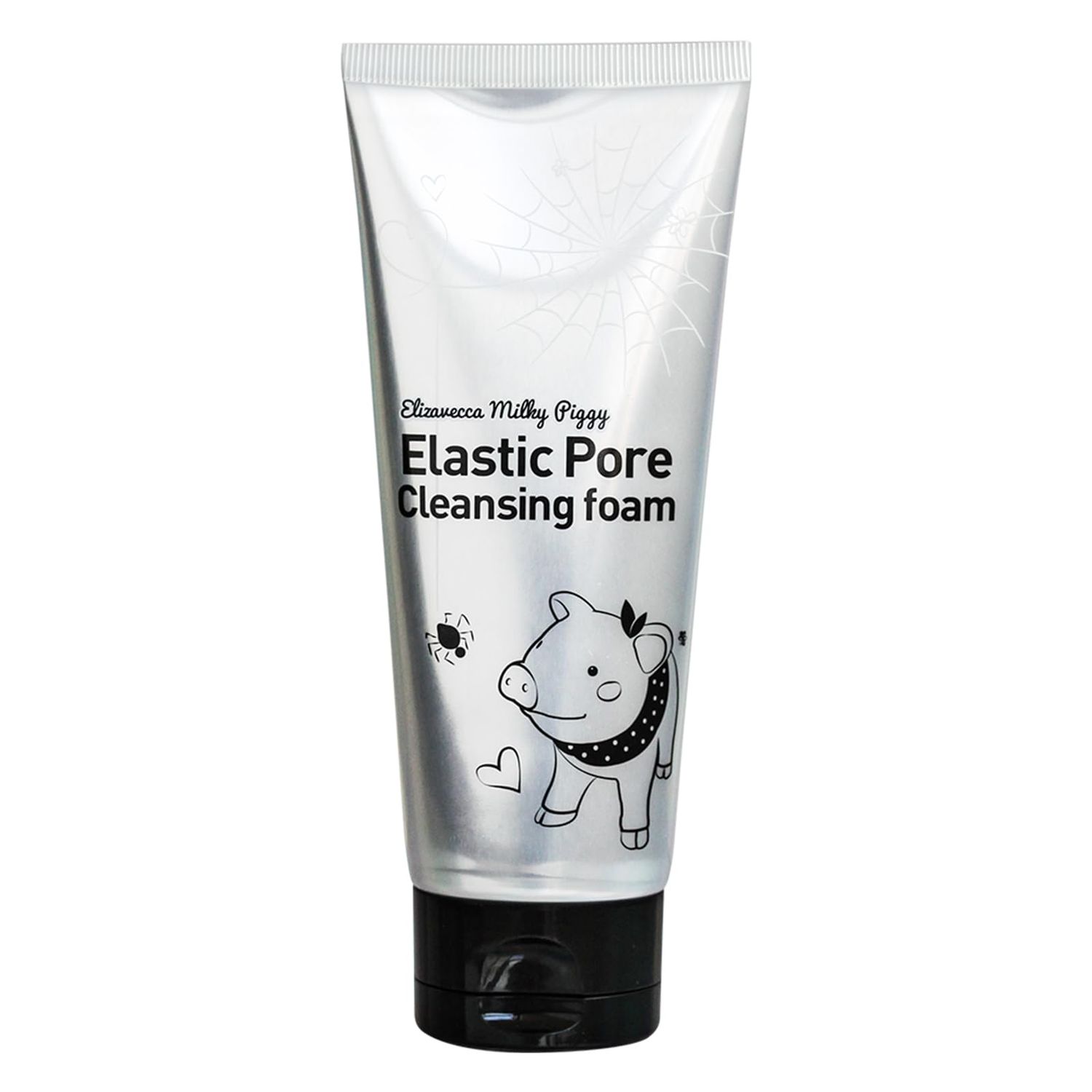 Elizavecca Milky Piggy Elastic Pore Charcoal 5 Cleansing Foam 120ml black mask face pack charcoal cleansing wash off face wash Not Tested on Animals, No Parabens