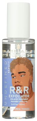 Undefined Beauty R&amp;R Exfoliator 10 Acid Peel Treatment Mist to Smooth, Resurface and Unclog Pores, infused with Lactic Acid, Salicylic Acid, Kombucha, Niacinamide, Ginseng, Gluconolactone, 3.3oz