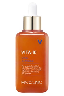 MAXCLINIC Vita-10 Vital Ampoule Nourishing Vitamin Complex Face Serum for Women &amp; Men Vitamin C Face Serum for Radiant Skin Infused w 8 Hyaluronic Acid Serum Ampoule for Moisture Surge 3.38 fl oz