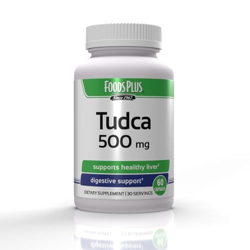 FoodsPlus Tudca, Liver Support, Promotes Digestive Health, Supports Healthy Liver, Potent Bile Salt, Liver Restart and Repair, 60 Capsules