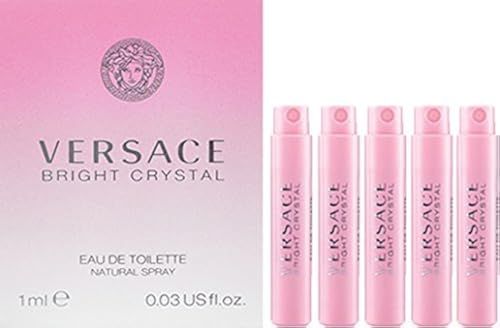 Versace 5 Bright Crystal EDT Spray Sample Women Vial 1 Ml0.03 oz each
