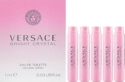 Versace 5 Bright Crystal EDT Spray Sample Women Vial 1 Ml0.03 oz each