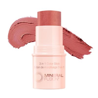 Mineral Fusion 3-in-1 Color Stick, Instant Color Pop and Blush for Cheeks, Creamy Lightweight Formula, Multi-Use Eye, Face, and Lip Makeup, Terra Cotta