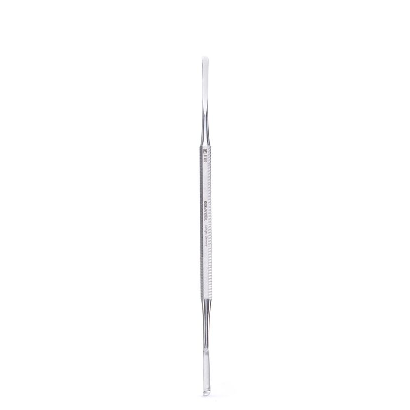 GERMANIKURE Rounded Double Spatula Implement for Ingrown Toenails in Leather Case, Podiatry Pedicure Tool Made in Solingen Germany