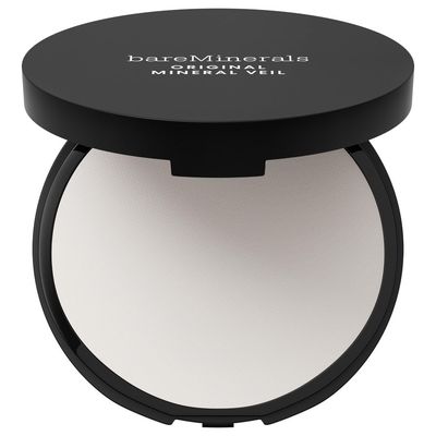bareMinerals Original Pressed Mineral Veil Setting Powder with Puff Applicator, Matte Weightless Talc-Free Finishing Powder Makeup, Extends Makeup Wear, Vegan - Translucent
