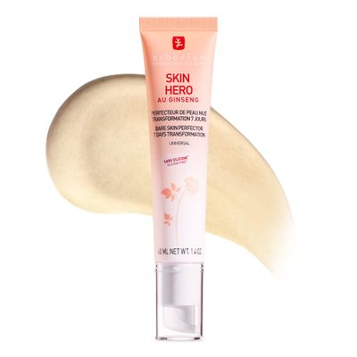 Erborian Skin Hero with White Ginseng, Facial Concealer and Makeup Primer - Non-Tinted Bare Skin Perfecting Face Moisturizer Smooths, Blurs &amp; Illuminates Skin - Silicone Free Korean Skincare
