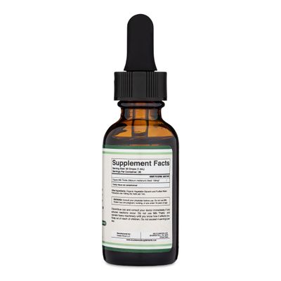 Milk Thistle Supplement - Organic Milk Thistle Liver Detox Drops 1 FL OZ - 30 Servings Vegan Safe, Non-GMO, Gluten Free Perfect Addition to Milk Thistle Tea by Double Wood