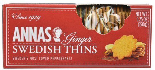 Anna&#39;s Swedish Thins Ginger -- 5.25 oz Pack of 6