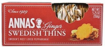 Anna&#39;s Swedish Thins Ginger -- 5.25 oz Pack of 6