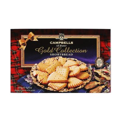 Campbells Shortbread All Butter Gold Collections Cookies Assortment Box of Buttery Scottish Cookies Traditional &amp; Authentic Gift Made with Pure Butter 5.29 Ounce Pack of 1