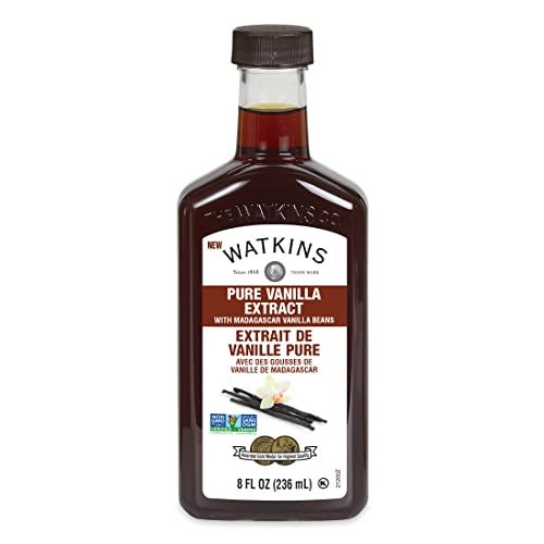 Watkins Pure Vanilla Extract, Non-GMO, Kosher, 8 oz Bottle, 1-Pack