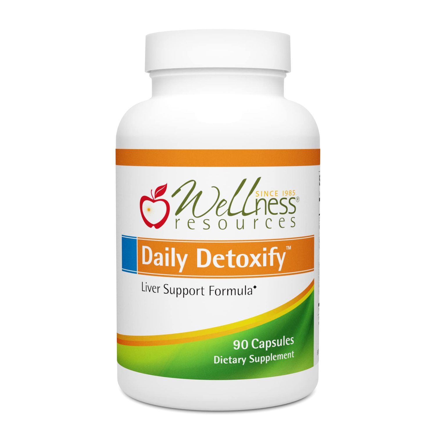 Wellness Resources Daily Detoxify with Silymarin, Dandelion, RA Lipoic Acid, NAC, Chlorella and More for Liver Support and Comprehensive Detoxification 90 Capsules