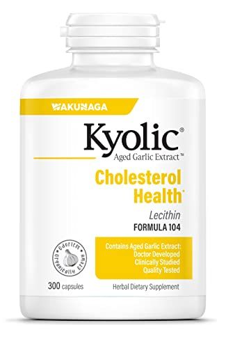 Kyolic Aged Garlic Extract Formula 104 Cholesterol Health, 300 Capsules Packaging May Vary