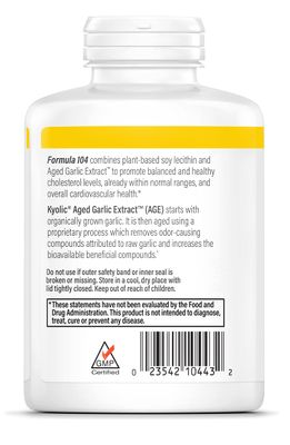 Kyolic Aged Garlic Extract Formula 104 Cholesterol Health, 300 Capsules Packaging May Vary