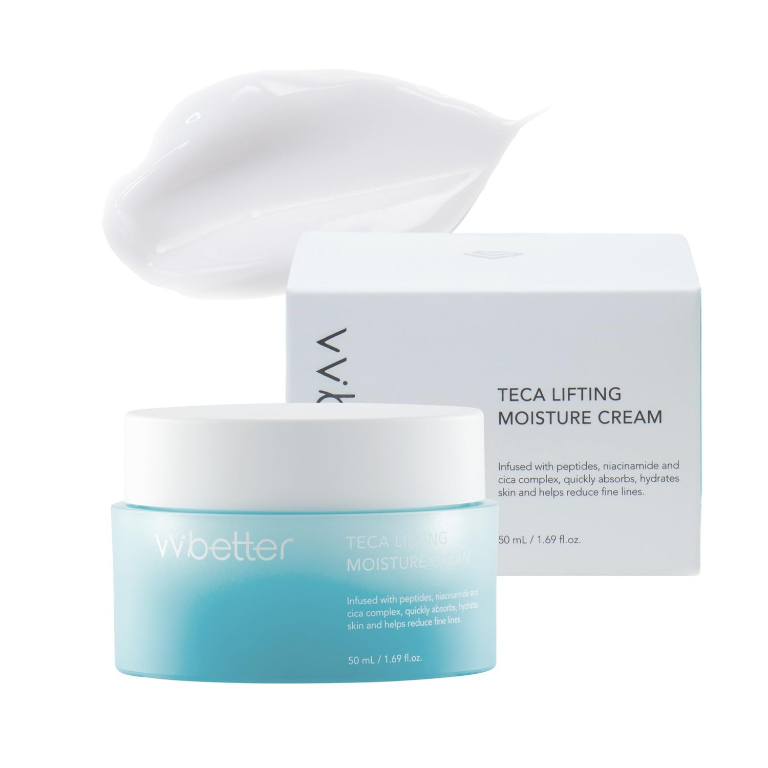 VVBETTER Centella Asiatica Extract Intensive Face Moisturizing Cream, Lifting and Brightening, Adenosine and Niacinamide, Korean Skincare - 1.69 Fl. Ounce