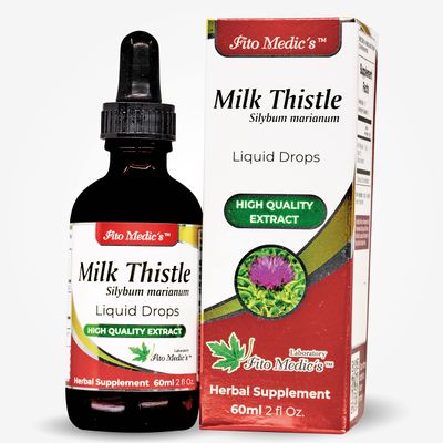 FITO MEDIC&#39;S Lab - Milk Thistle Liquid, Liver Support - Pure - Milk Thistle Extract - Cardo Mariano - from - Milk Thistle Seed, Ultra high Absorption, Alcohol Free.