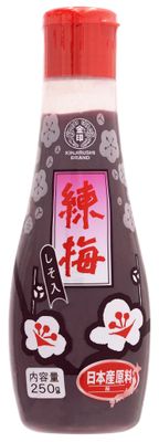 Japanese Umeboshi Plum Paste with Shiso 8.8 oz250g - Pickled Plum, Gluten Free, Vegan, Plum Sauce Asian, Japanese Food, Onigiri, Sushi, Yakitori, Sashimi, Umeboshi Paste - Kinjirushi Wasabi