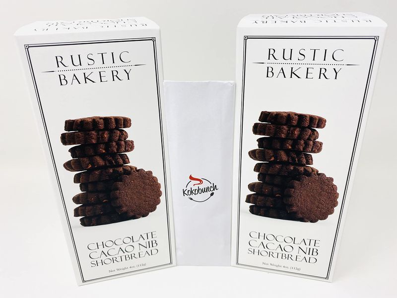 Rustic_Bakery Shortbread Cookie Chocolate Cacao Nib 4oz 2 PACK