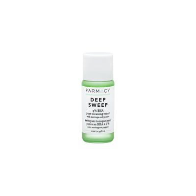 Farmacy 2 Salicylic Acid Toner for Face - Deep Sweep Gentle BHA Exfoliant for Oily Skin - Refines Texture with Papaya Enzymes &amp; Moringa Water for a Healthy-Looking Complexion 10ml