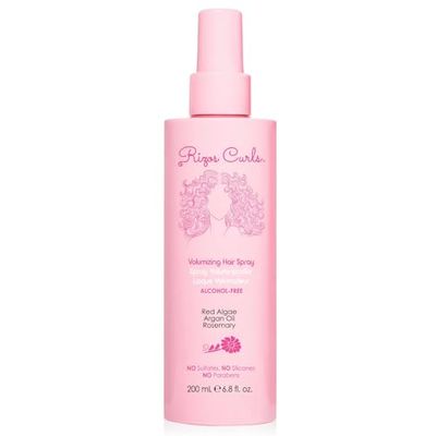 Rizos Curls Volumizing Curl Hair Spray Flexible Hold, Volume &amp; Frizz Control with Aloe Vera Adds Shine &amp; Bounce for All Hair Types Wavy, Curly, Coily, Kinky Sulfate, Paraben &amp; Alcohol-Free