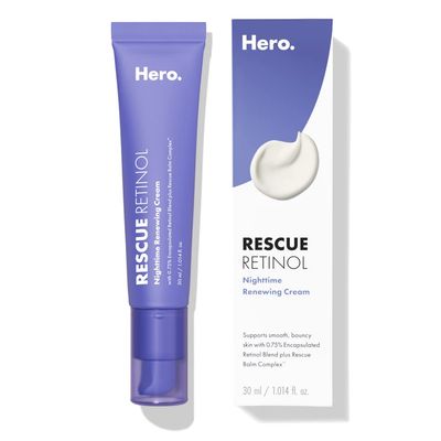 Rescue Retinol Nighttime Renewing Cream - Helps With the Look of Uneven Texture and Post-Blemish Marks - Gentle, Non-Drying Formula, Introduction Retinol - Safe for Sensitive Skin 30 ml