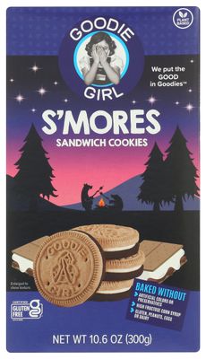 Goodie Girl S&#39;mores Cream Sandwich Cookies, Gluten Free, 10.6 Ounces Pack Of 6