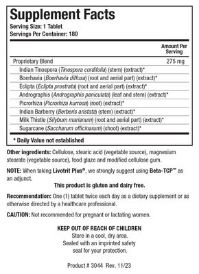 Biotics Research Livotrit Plus Liver Cleanse and Detox Support Supplement Natural Non GMO Herbal Blend with Milk Thistle 180 Tablets