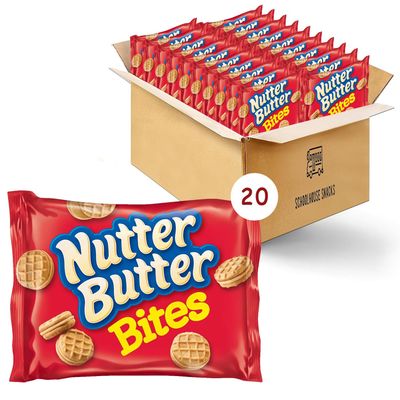 Nutter Butter Bites Peanut Butter Sandwich Cookies, 20-1 oz Packs