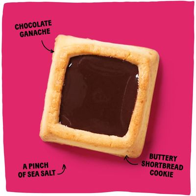 Michel et Augustin Cookies, Individually Wrapped Snacks, Gourmet Dark Chocolate &amp; Sea Salt Shortbread, 15 French Butter Cookies